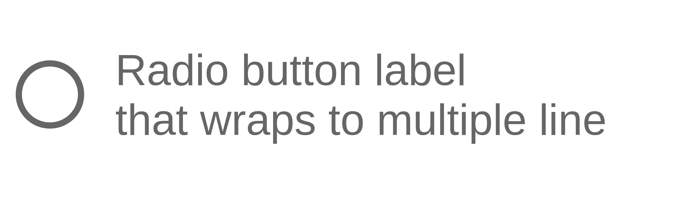 If the label is long, wrap to a second line.