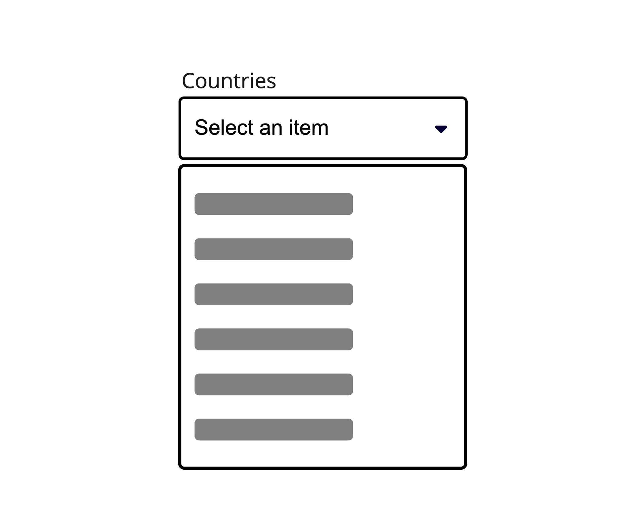 Use a radio group for 1-4 options